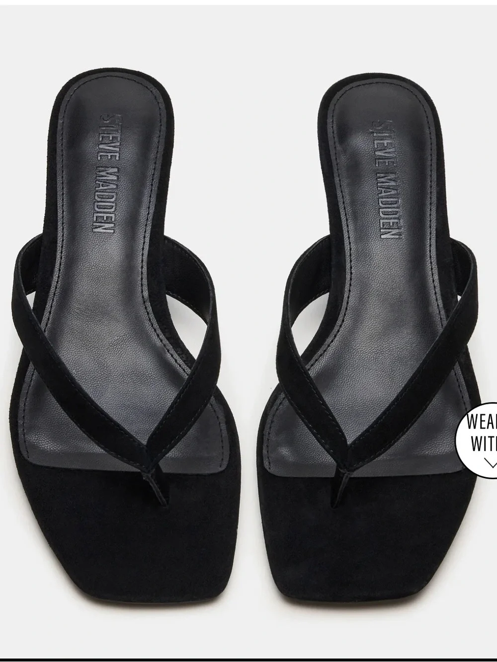 Steve Madden Black Suede kitten heels